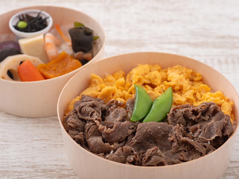 牛すき焼きわっぱ二段 （和惣菜付）