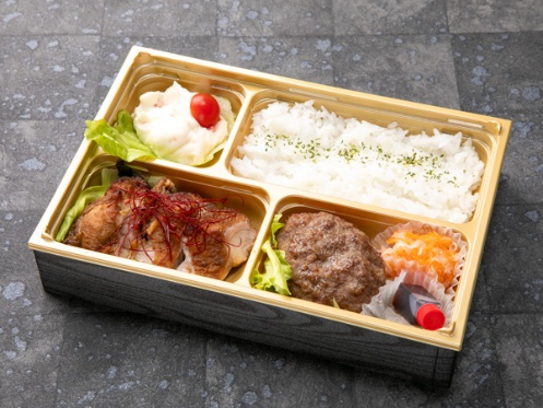 【お茶付き】淡路牛おろしハンバーグとタンドリーチキン弁当