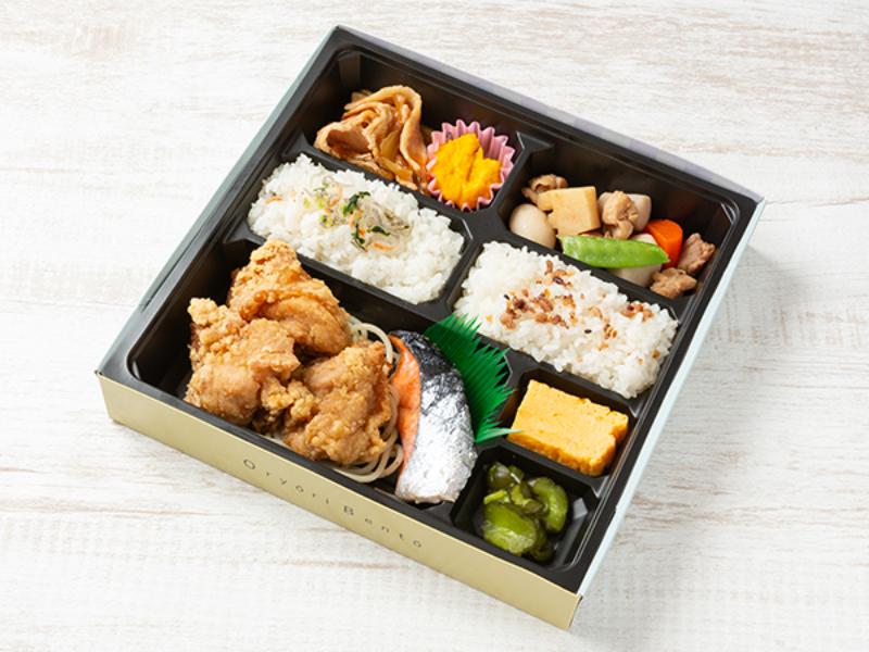 ［13］サーモンの塩焼き唐揚げ満足弁当