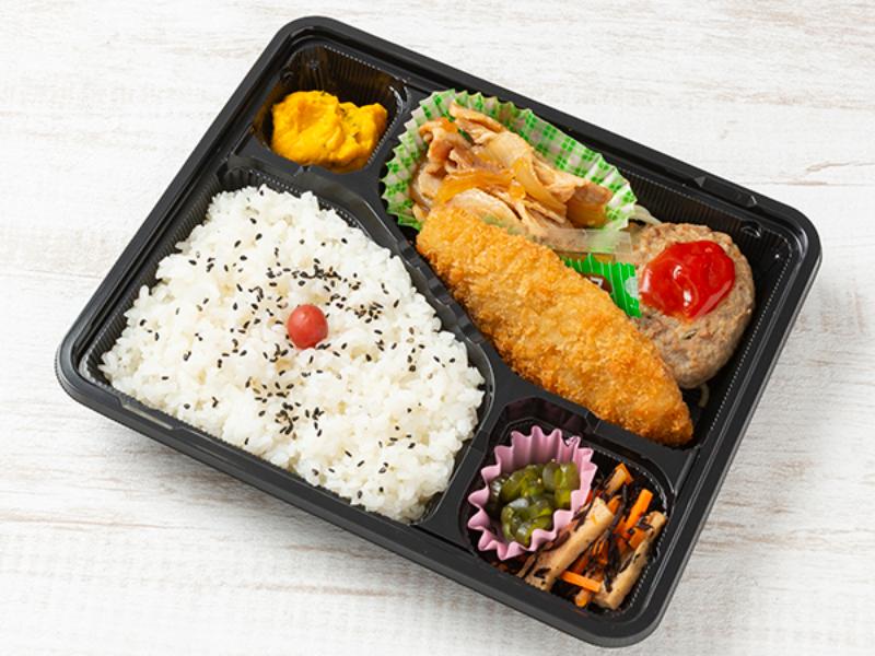 ［5］ハンバーグ焼肉弁当