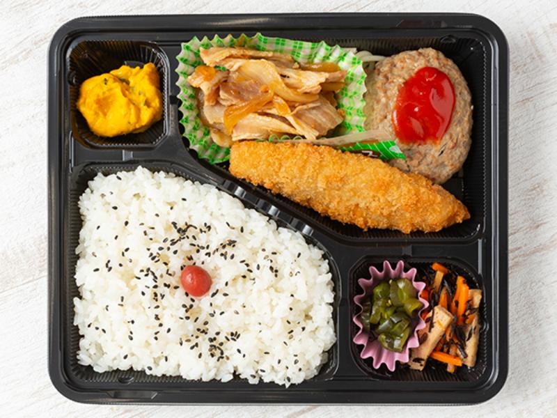 ［5］ハンバーグ焼肉弁当