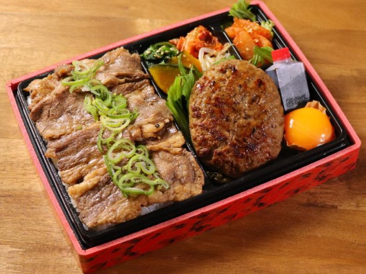 焼肉屋のハンバーグ＆タレカルビ弁当