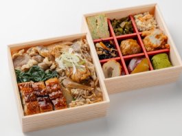 鰻ちらし・あふそや特製牛丼と彩り9升の二段弁当