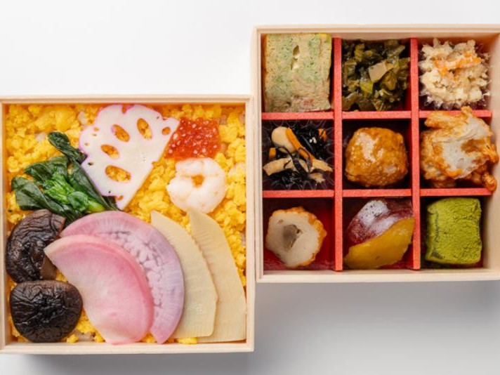 野菜ちらし寿司と彩り9升の二段弁当