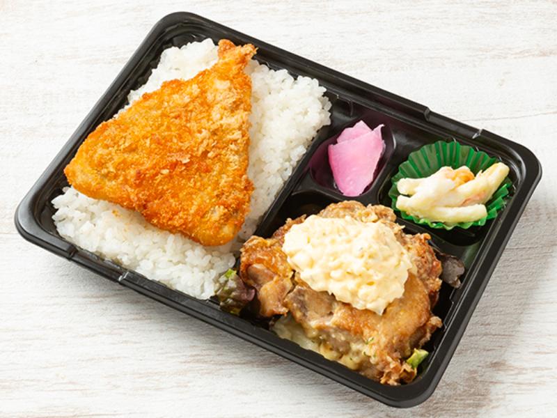 【盛り盛りアジフライ】チキン南蛮弁当