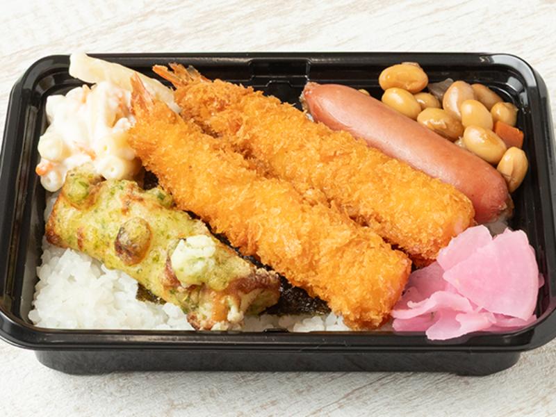【ミニのり弁】エビフライ弁当