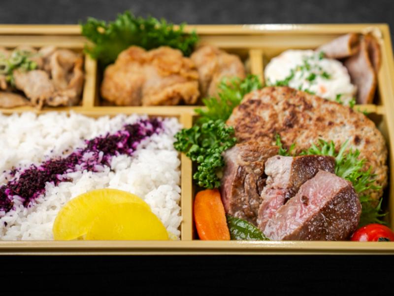 国産牛ステーキ＆ハンバーグのＷ洋食弁当