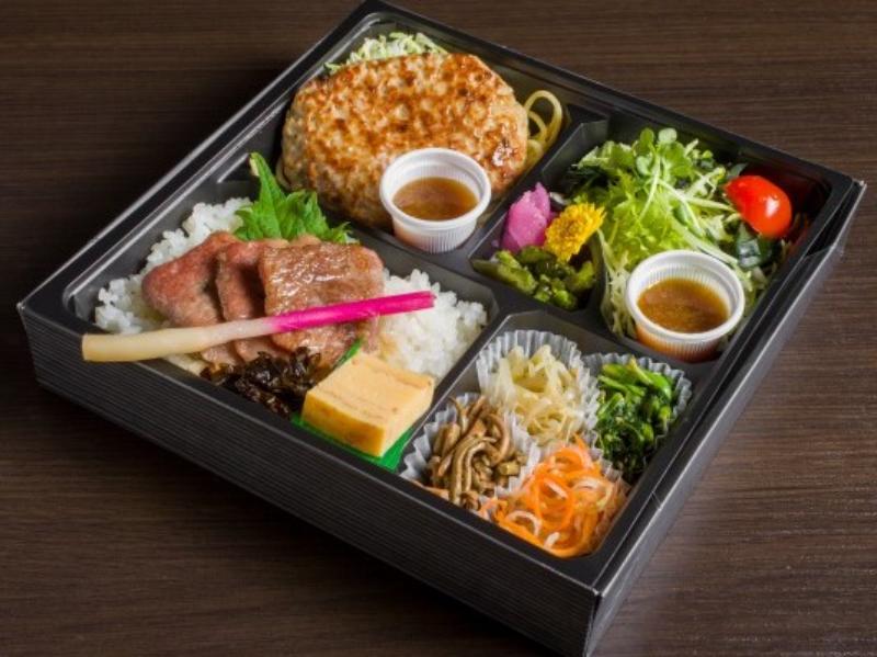 黒毛和牛カルビ＆ハンバーグ御膳（竹）