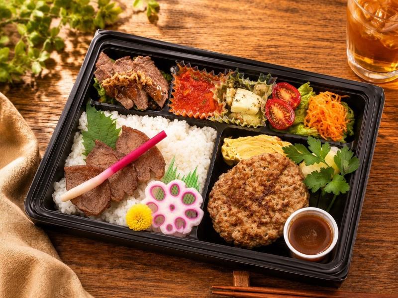 黒毛和牛カルビ＆彩りフレンチ御膳　特製トリュフソースハンバーグ