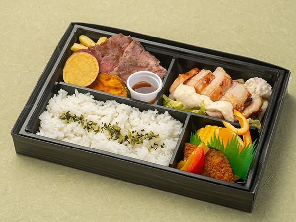 ステーキとチキン南蛮
