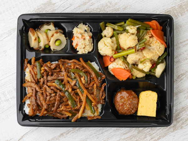 本格！青椒肉絲弁当