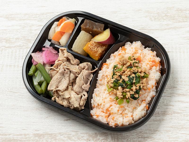 彩り弁当　豚肉の冷しゃぶ