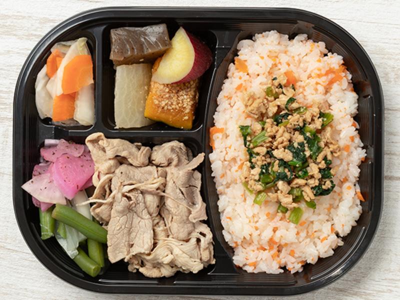 彩り弁当　豚肉の冷しゃぶ