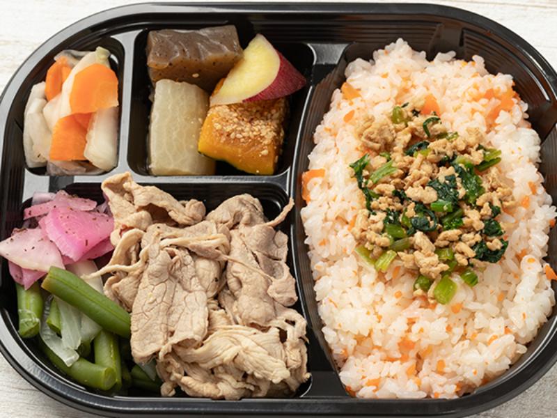 彩り弁当　豚肉の冷しゃぶ