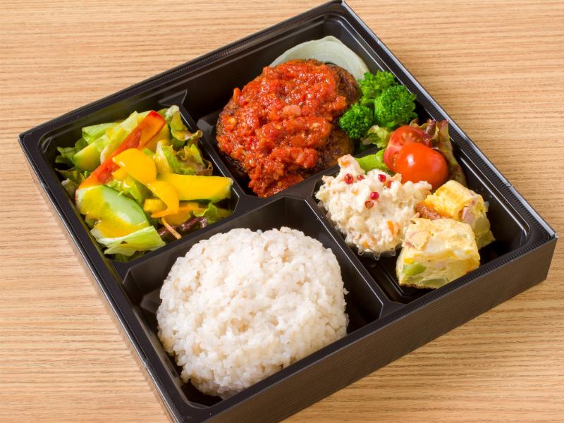 【管理栄養士×発酵エキスパート監修】発酵ハンバーグ弁当（発酵トマトソース）