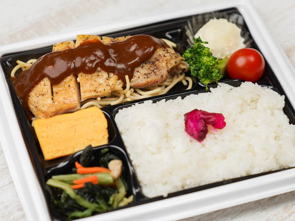 雄ゆう亭のデミソースチキンステーキ弁当