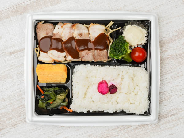 雄ゆう亭のポークステーキデミソース弁当