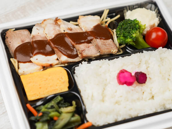 雄ゆう亭のポークステーキデミソース弁当