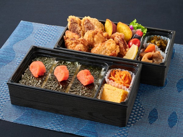 博多明太のり弁と唐揚げ＆メンチカツ二段御膳