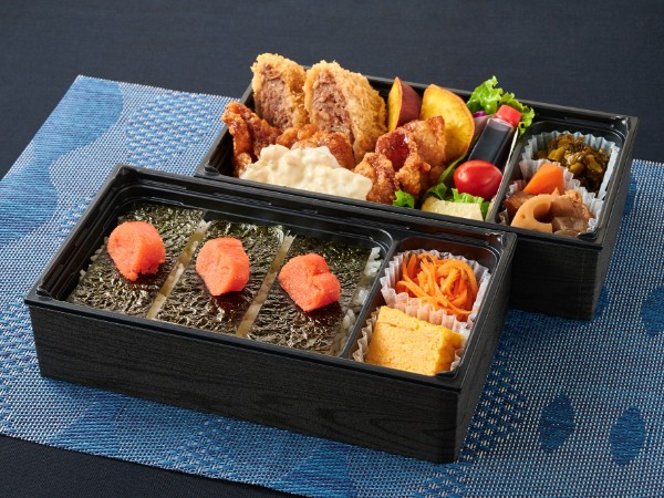 博多明太のり弁とチキン南蛮＆メンチカツ二段御膳