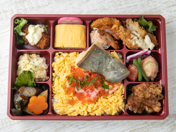 浦島太郎弁当～竜宮絵巻～銀ひらす柚子西京漬焼と紅ずわいがにのせ出汁飯の海鮮膳