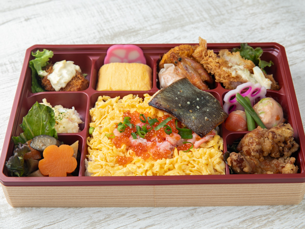 浦島太郎弁当～竜宮絵巻～銀鱈吟醸粕漬焼と紅ずわいがにのせ出汁飯の海鮮膳