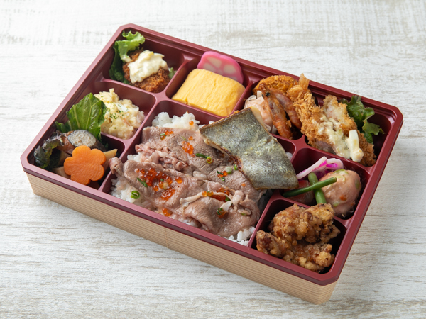 浦島太郎弁当～竜宮絵巻～銀ひらす柚子西京漬焼と和牛コーネあぶり飯の贅沢海鮮膳