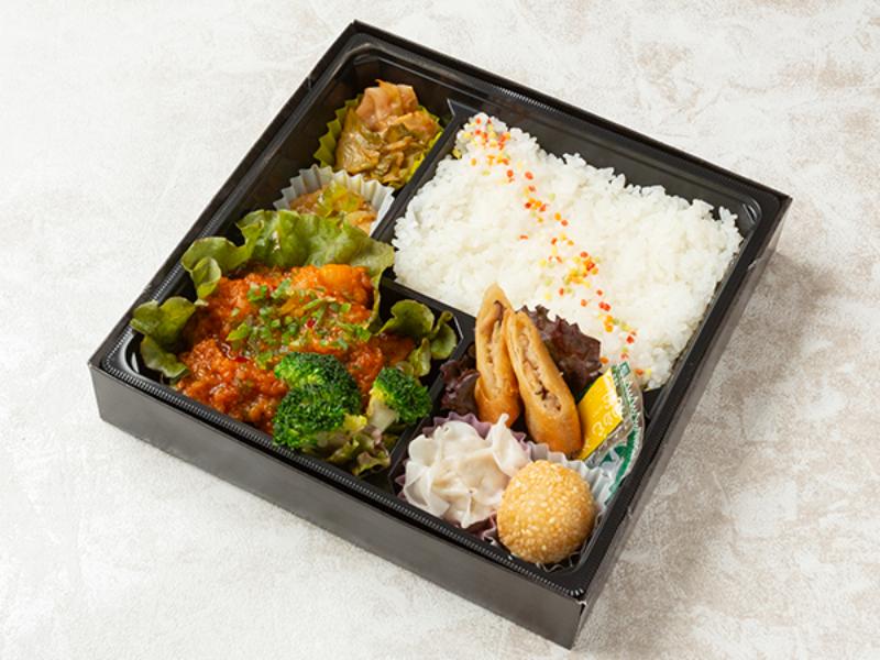 エビとイカのチリソース点心御膳