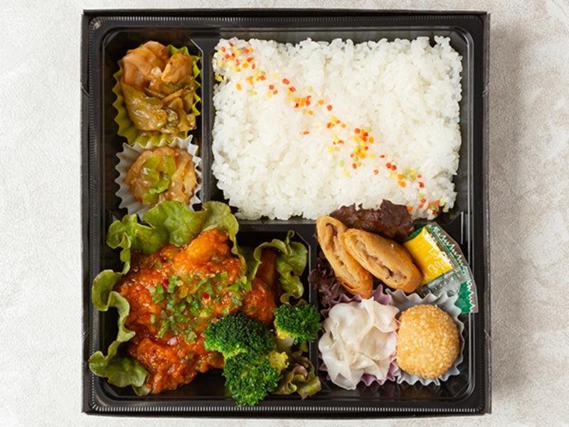 エビとイカのチリソース点心御膳
