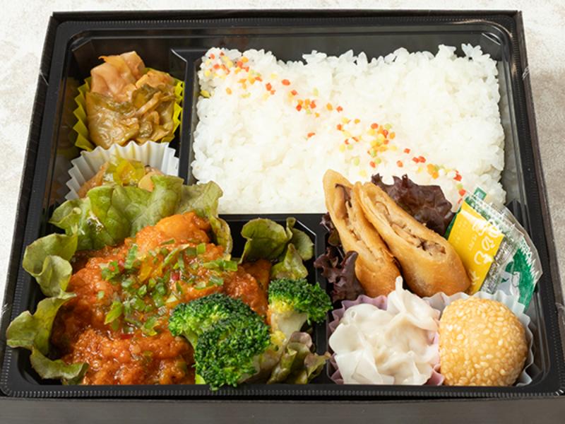 エビとイカのチリソース点心御膳