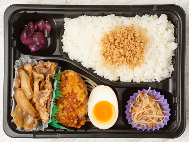 豚の生姜焼き×とりから弁当