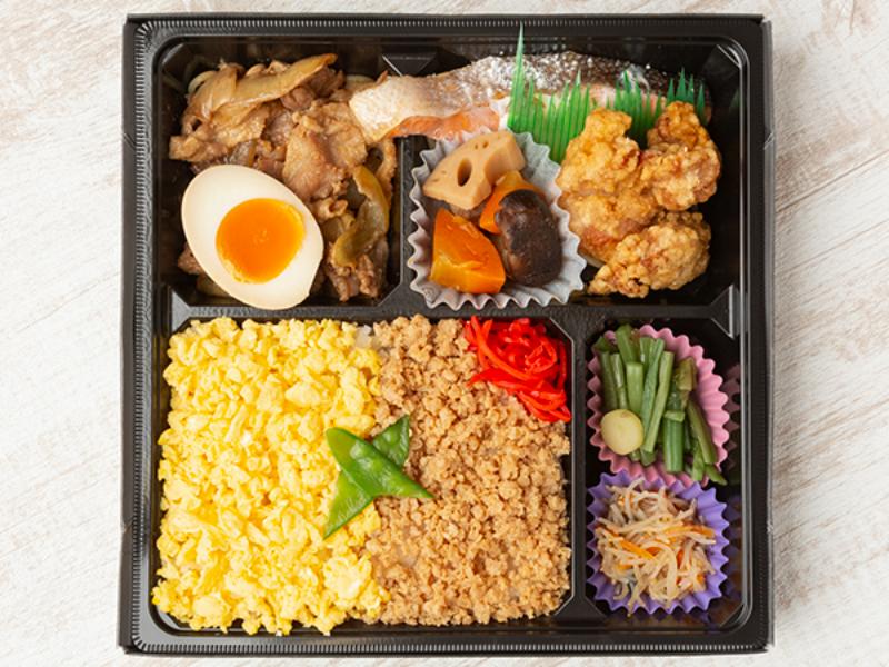 【幕の内】豚の生姜焼き×鮭の塩焼き弁当