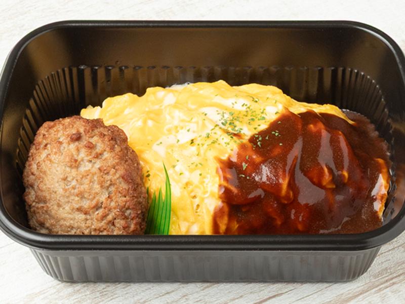【カラアゲジャイアン】オムライス×ハンバーグ