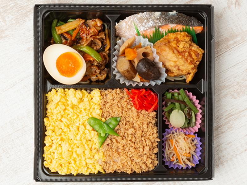 【幕の内】豚焼肉×鮭の塩焼き弁当