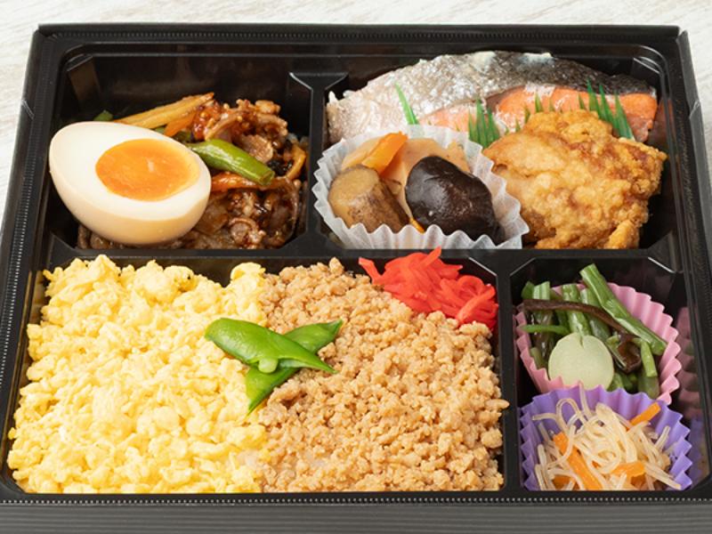 【幕の内】豚焼肉×鮭の塩焼き弁当