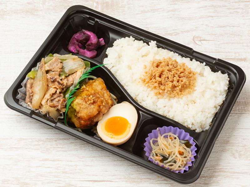 豚のネギ塩焼き×とりから弁当