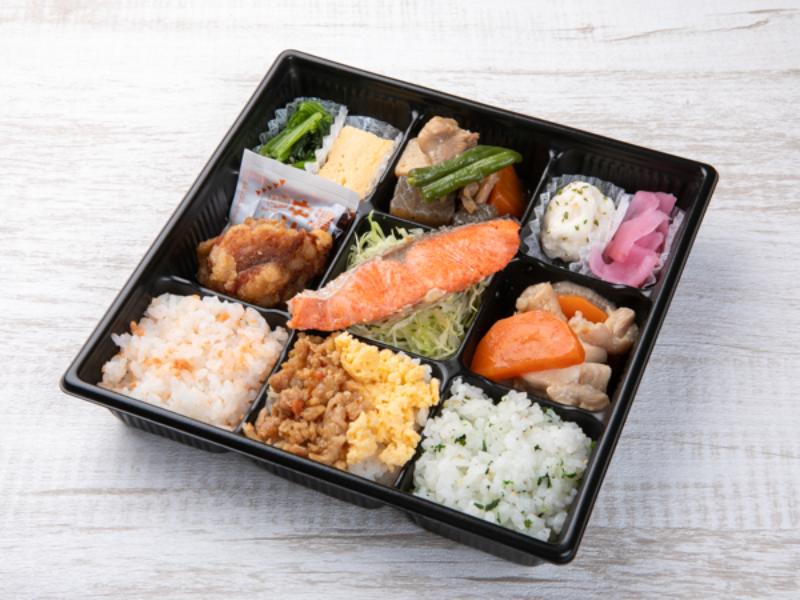 【贅沢9マス】鮭＆唐揚げ＆鶏大根