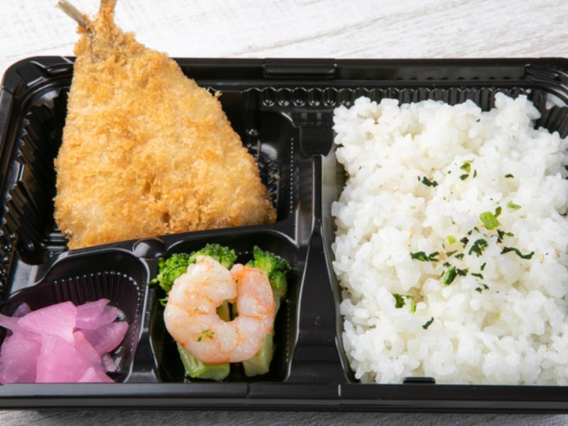 【お手軽】アジフライ＆海老とブロッコリー炒め