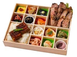 鰻重とステーキ錦御膳