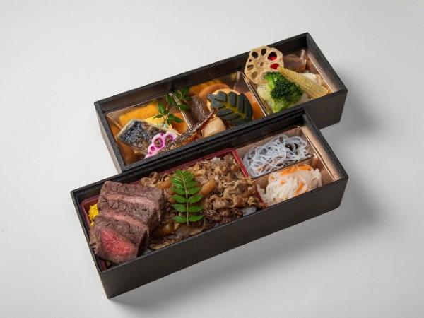 紫蘭shiran～黒毛和牛の牛ごぼうステーキ2段重～