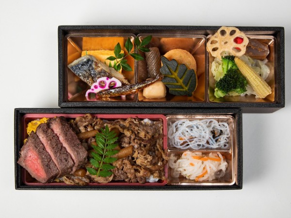 紫蘭shiran～黒毛和牛の牛ごぼうステーキ2段重～