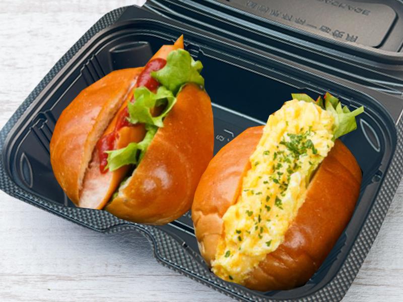 ホットドッグ＆玉子サラダのロールパンボックス