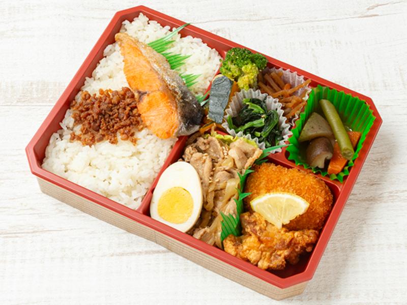特製鮭と生姜焼き弁当