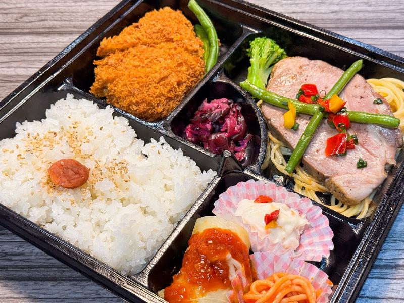 ローストポークステーキ御膳（通常）白身フライ