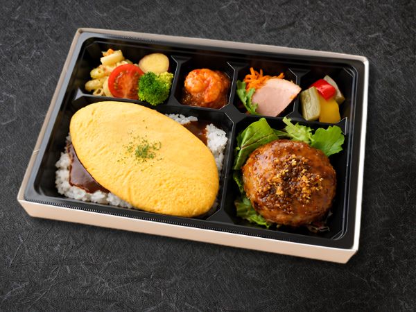 奥久慈卵のオムライス＆常陸牛入りハンバーグ
