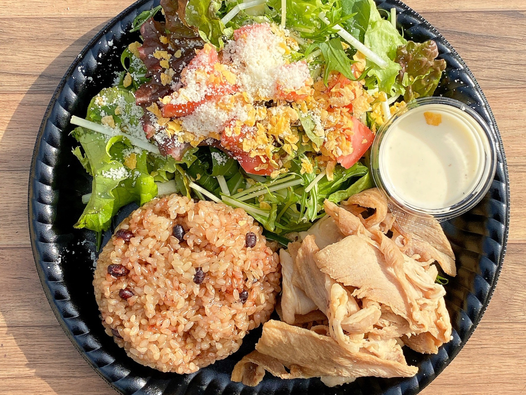 【たっぷりサラダと酵素玄米】豚しゃぶ×シーザーサラダ×酵素玄米