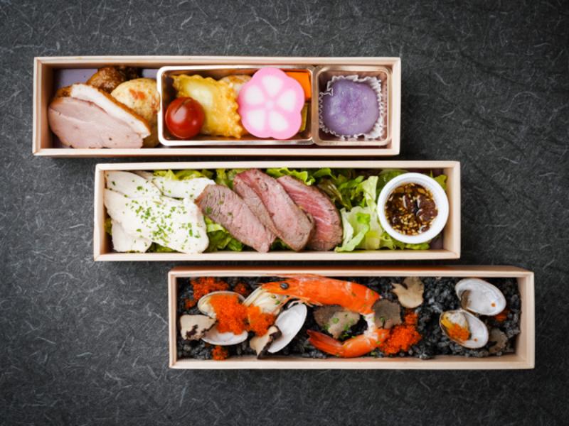 豪華罪肉の三銃士イカスミトリュフ弁当