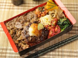 おろしハンバーグと牛カルビ焼肉飯