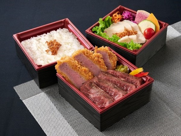 熟成牛ハラミ＆牛カツの2種盛り御膳