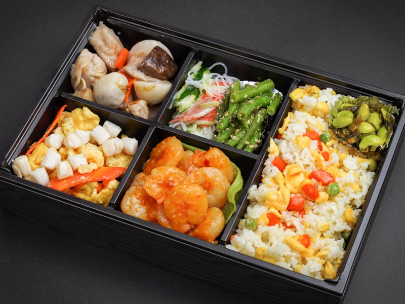 海老のチリソース＆中華風うま煮御膳